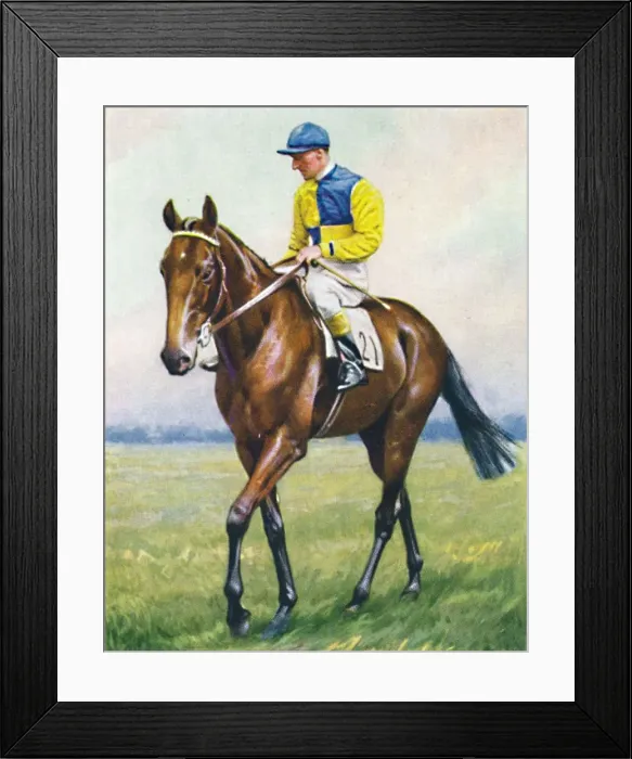 Framed Print : Scottish Union, Jockey: B. Carslake, 1939 Framed Print : Scottish Union, Jockey: B. Carslake, 1939