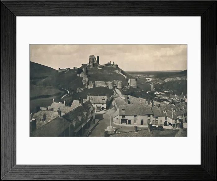 Framed Print : Corfe Castle, Dorset, c1910 Framed Print : Corfe Castle, Dorset, c1910