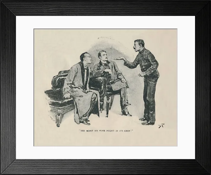 Framed Print : See What My Wife Found In Its Crop, 1892. Artist: Sidney E Paget Framed Print : See What My Wife Found In Its Crop, 1892. Artist: Sidney E Paget