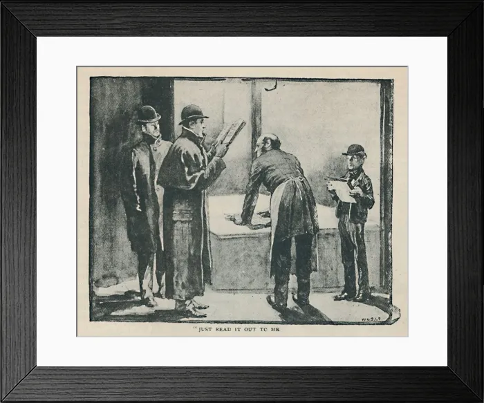 Framed Print : Just Read It Out To Me, 1892. Artist: Sidney E Paget Framed Print : Just Read It Out To Me, 1892. Artist: Sidney E Paget
