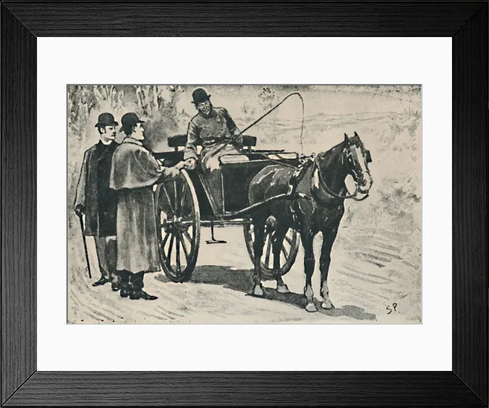 Framed Print : We Got Off, Paid Our Fare. 1892. Artist: Sidney E Paget Framed Print : We Got Off, Paid Our Fare. 1892. Artist: Sidney E Paget