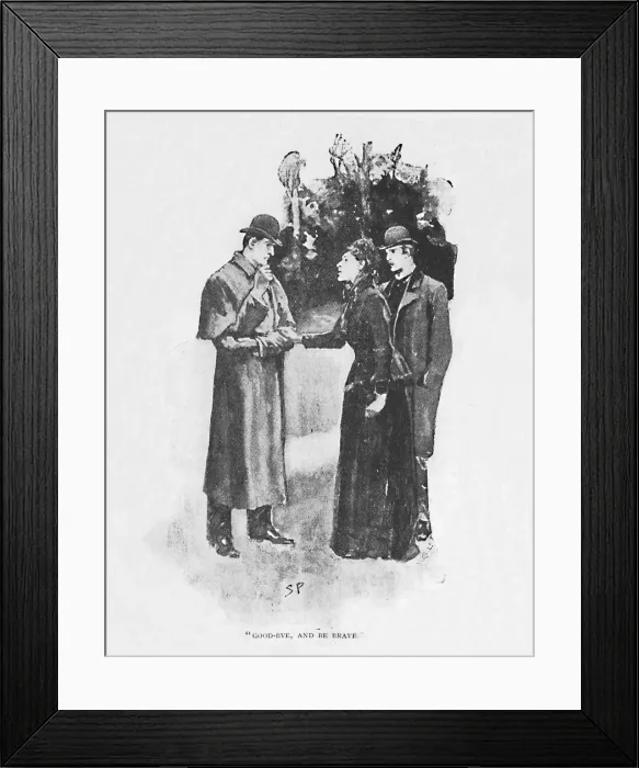 Framed Print : Good-Bye, And Be Brave, 1892. Artist: Sidney E Paget Framed Print : Good-Bye, And Be Brave, 1892. Artist: Sidney E Paget