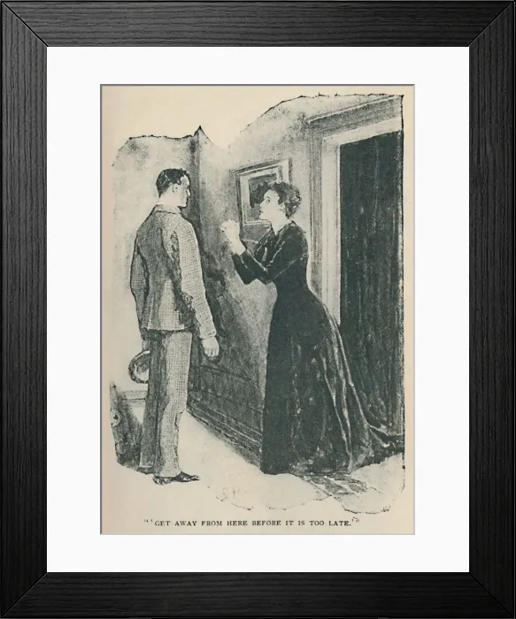 Framed Print : Get Away From Here Before It Is Too Late, 1892. Artist: Sidney E Paget Framed Print : Get Away From Here Before It Is Too Late, 1892. Artist: Sidney E Paget