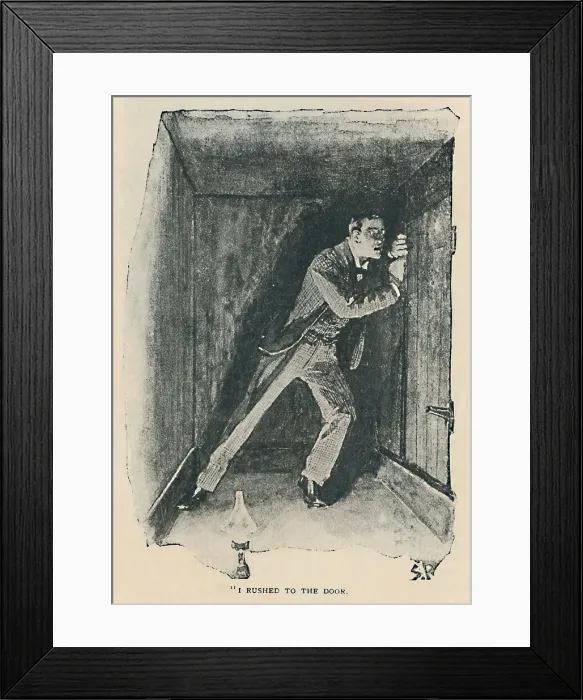 Framed Print : I Rushed To The Door, 1892. Artist: Sidney E Paget Framed Print : I Rushed To The Door, 1892. Artist: Sidney E Paget