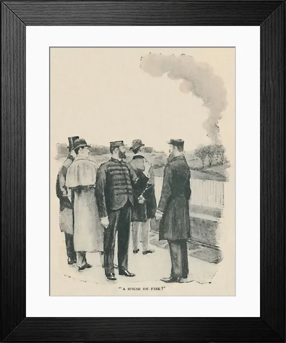 Framed Print : A House On Fire?, 1892. Artist: Sidney E Paget Framed Print : A House On Fire?, 1892. Artist: Sidney E Paget