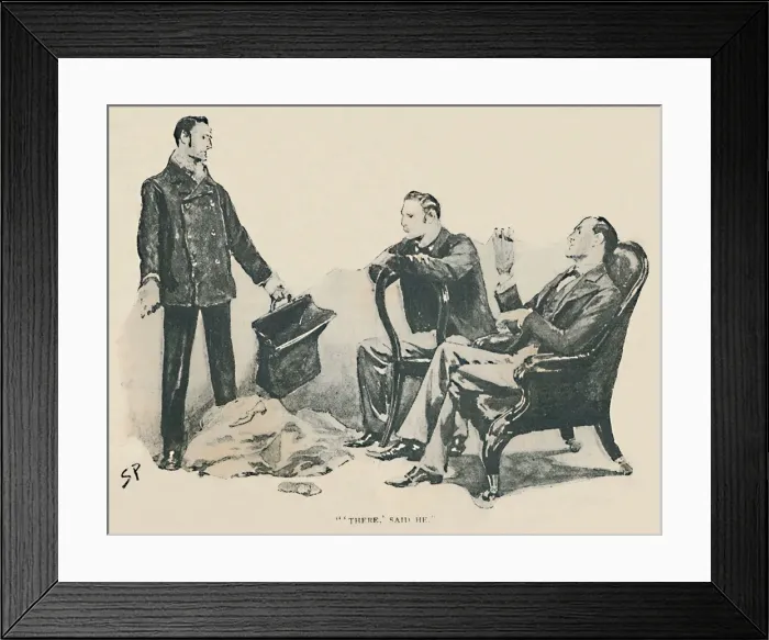 Framed Print : There, Said He, 1892. Artist: Sidney E Paget Framed Print : There, Said He, 1892. Artist: Sidney E Paget