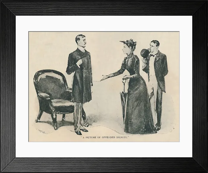 Framed Print : A Picture Of Offended Dignity, 1892. Artist: Sidney E Paget Framed Print : A Picture Of Offended Dignity, 1892. Artist: Sidney E Paget