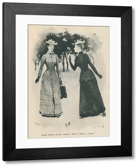 Framed Print : Some Woman Came Talking About Lord St. Simon, 1892. Artist: Sidney E Paget Framed Print : Some Woman Came Talking About Lord St. Simon, 1892. Artist: Sidney E Paget