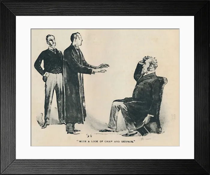 Framed Print : With A Look Of Grief And Despair, 1892. Artist: Sidney E Paget Framed Print : With A Look Of Grief And Despair, 1892. Artist: Sidney E Paget