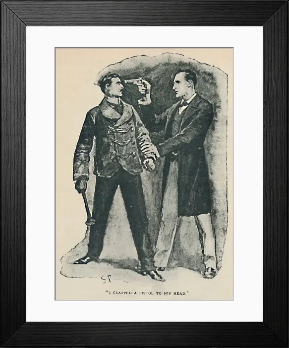 Framed Print : I Clapped A Pistol To His Head, 1892. Artist: Sidney E Paget