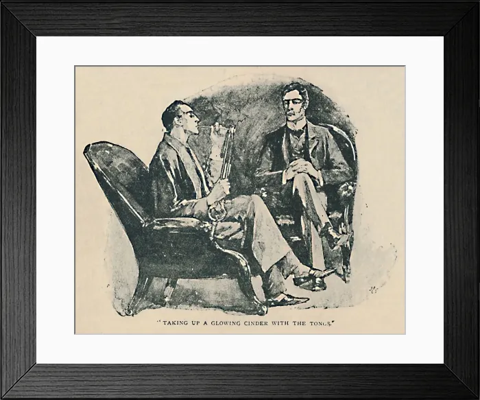 Framed Print : Taking Up A Glowing Cinder With The Tongs, 1892. Artist: Sidney E Paget Framed Print : Taking Up A Glowing Cinder With The Tongs, 1892. Artist: Sidney E Paget