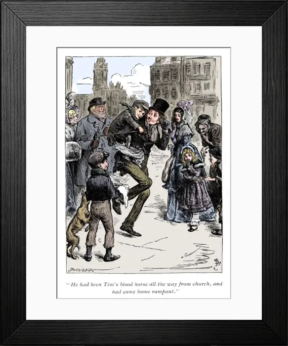 Framed Print : Scene from A Christmas Carol by Charles Dickens, 1843 Framed Print : Scene from A Christmas Carol by Charles Dickens, 1843