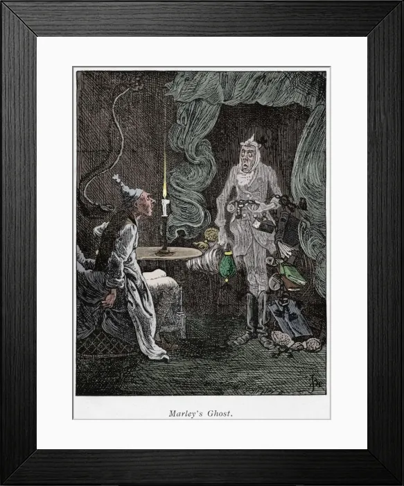 Framed Print : Scene from A Christmas Carol by Charles Dickens, 1843 Framed Print : Scene from A Christmas Carol by Charles Dickens, 1843