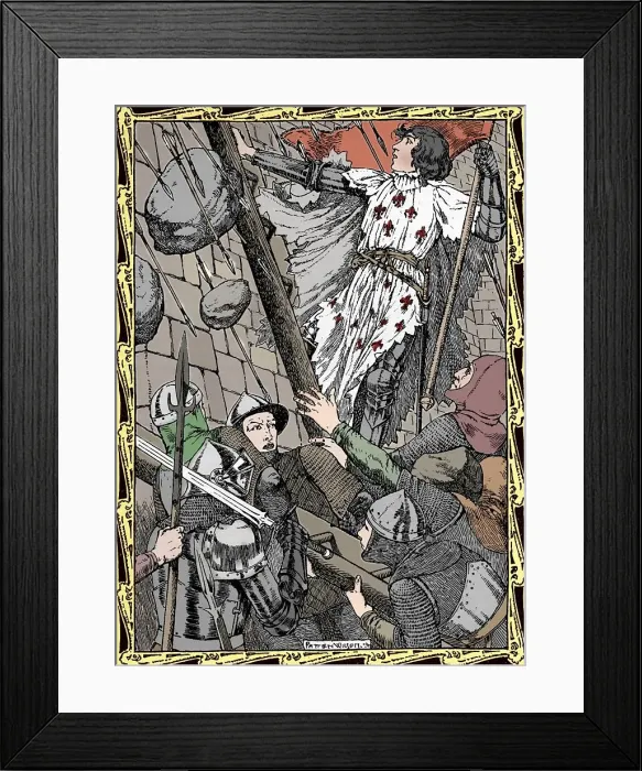 Framed Print : Joan of Arc, 1902. Artist: Patten Wilson Framed Print : Joan of Arc, 1902. Artist: Patten Wilson