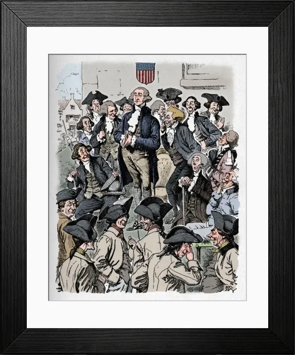 Framed Print : George Washington trying to tell a lie, c1900. Artist: Edward Tennyson Reed Framed Print : George Washington trying to tell a lie, c1900. Artist: Edward Tennyson Reed