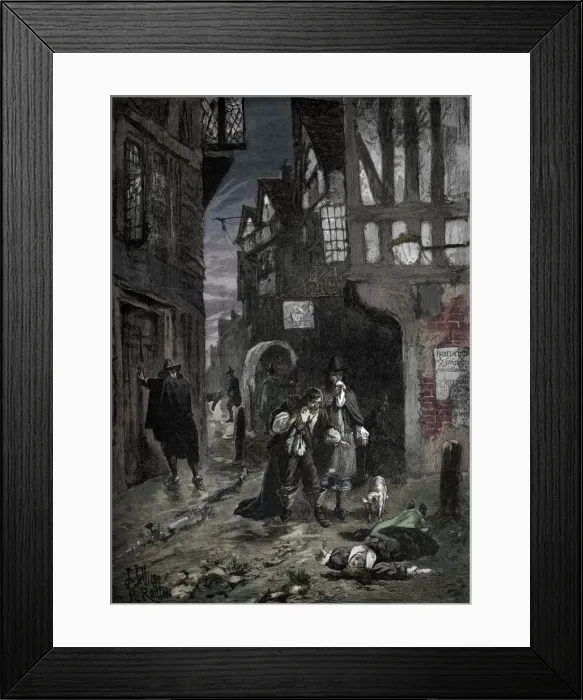 Framed Print : The Great Plague: scenes in the streets of London, 1665-1666 (1905) Framed Print : The Great Plague: scenes in the streets of London, 1665-1666 (1905)
