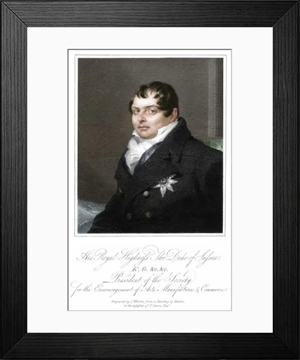 Framed Print : His Royal Highness the Duke of Sussex, 19th century. Artist: C Warren Framed Print : His Royal Highness the Duke of Sussex, 19th century. Artist: C Warren