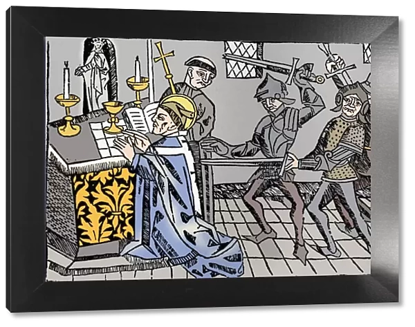 Martyrdom of St. Thomas of Canterbury, c1484. Artist: William Caxton