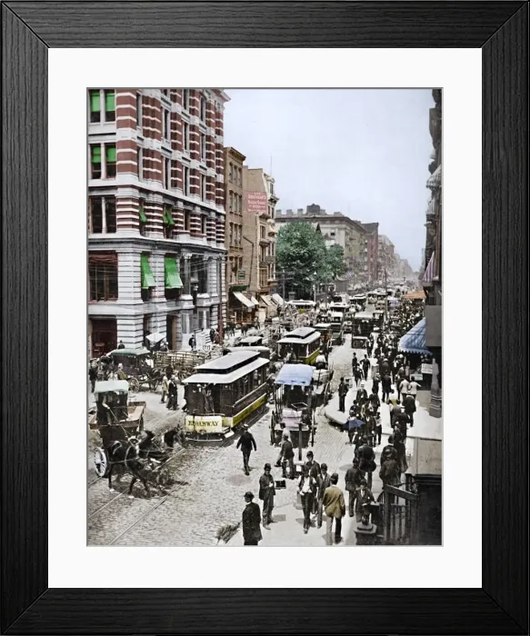 Framed Print : Broadway, New York, 19th century Framed Print : Broadway, New York, 19th century