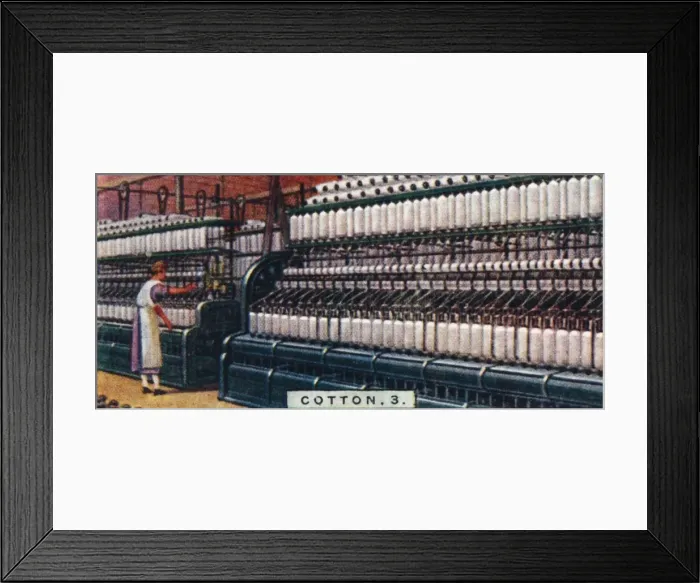 Framed Print : Cotton, 3. - Spinning Machine, Lancashire, 1928 Framed Print : Cotton, 3. - Spinning Machine, Lancashire, 1928