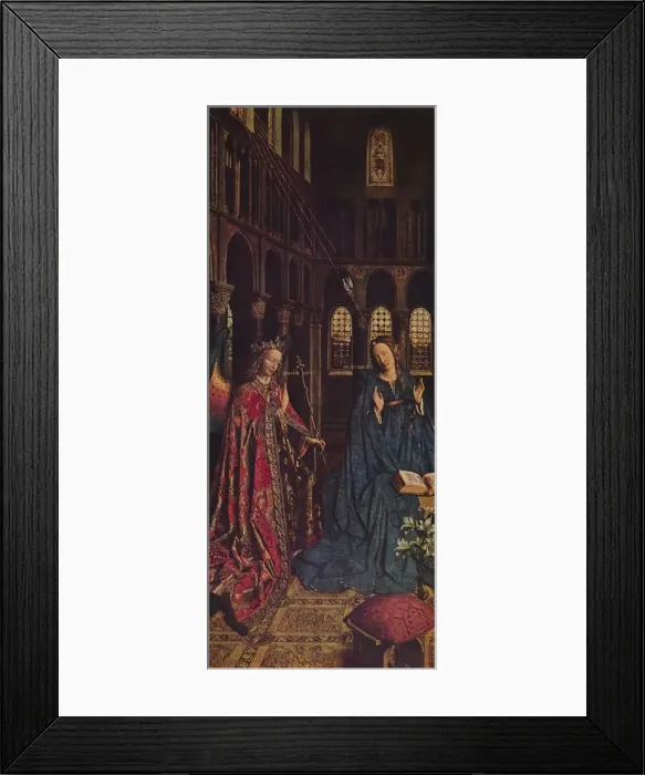 Framed Print : The Annunciation, 1434-1436. Artist: Jan van Eyck Framed Print : The Annunciation, 1434-1436. Artist: Jan van Eyck