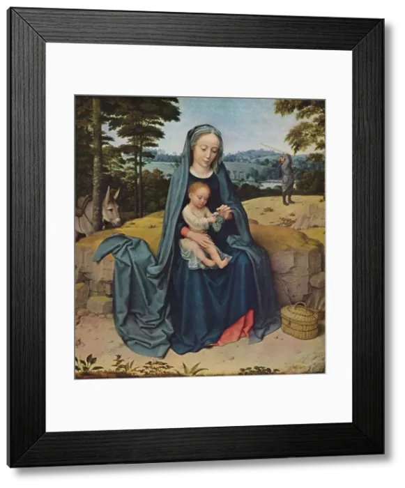 Framed Print : The Rest on the Flight into Egypt, c1510. Artist: Gerard David Framed Print : The Rest on the Flight into Egypt, c1510. Artist: Gerard David