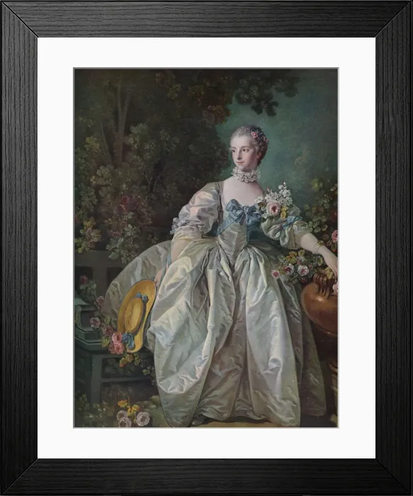 Framed Print : Madame Bergeret, 1766. Artist: Francois Boucher Framed Print : Madame Bergeret, 1766. Artist: Francois Boucher