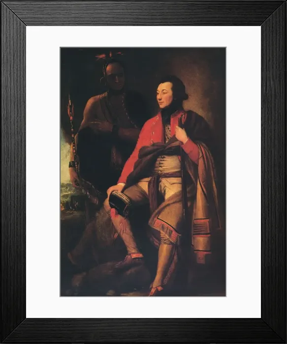 Framed Print : Colonel Guy Johnson and Karonghyontye (Captain David Hill), 1776. Artist: Benjamin West Framed Print : Colonel Guy Johnson and Karonghyontye (Captain David Hill), 1776. Artist: Benjamin West