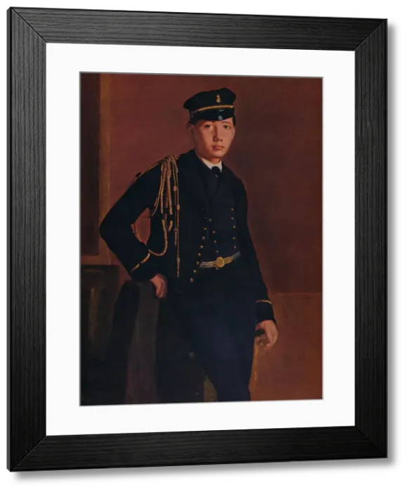 Framed Print : Achille de Gas in the Uniform of a Cadet, 1856-1857. Artist: Edgar Degas Framed Print : Achille de Gas in the Uniform of a Cadet, 1856-1857. Artist: Edgar Degas
