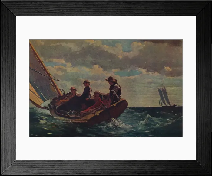 Framed Print : Breezing Up, 1873-1876. Artist: Winslow Homer Framed Print : Breezing Up, 1873-1876. Artist: Winslow Homer