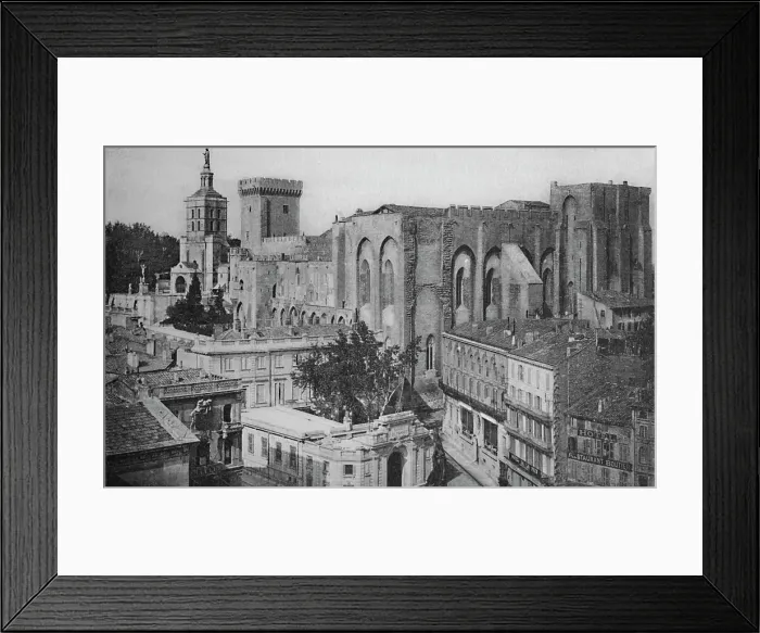 Framed Print : Avignon - Popes Palace View of the Clock Tower, c1925