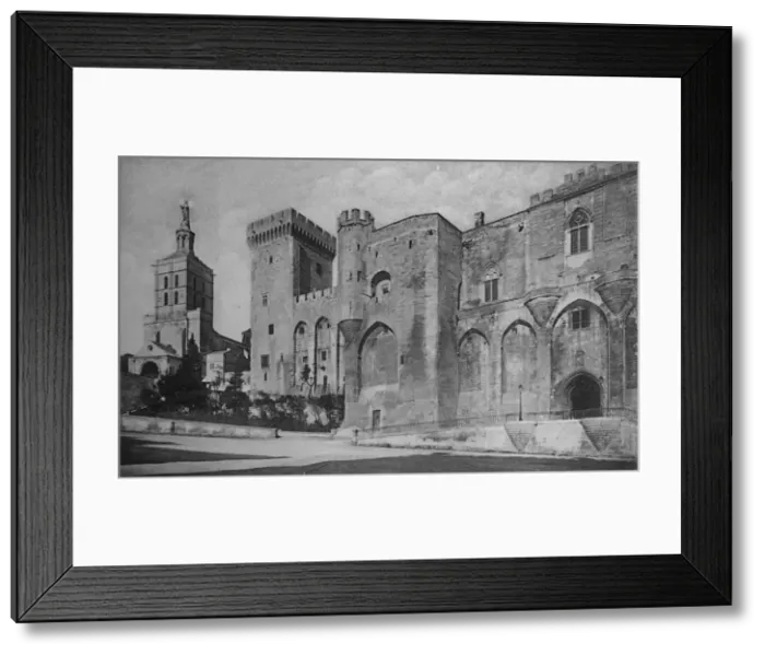Framed Print : Avignon - Popes Palace and Cathedral, c1925 Framed Print : Avignon - Popes Palace and Cathedral, c1925