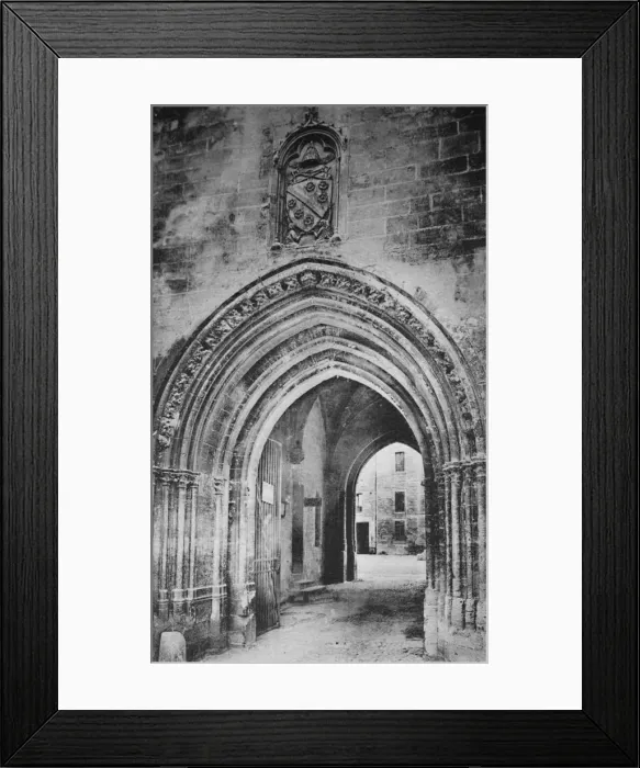 Framed Print : Avignon - Popes Palace. - Principal Entrance. - And Heraldry of Clement VI, c1925 Framed Print : Avignon - Popes Palace. - Principal Entrance. - And Heraldry of Clement VI, c1925