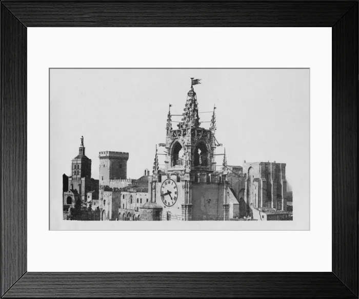 Framed Print : Avignon - The Jacquemart Tower, Church Notre-Dame of Doms and Popes Palace, c1925 Framed Print : Avignon - The Jacquemart Tower, Church Notre-Dame of Doms and Popes Palace, c1925