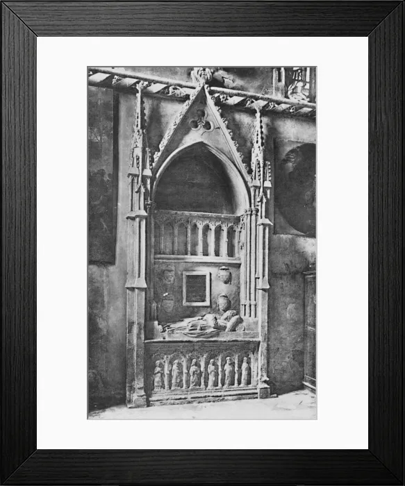 Framed Print : Cathedrale D Avignon. - Tomb of the Pope Benedicte XII, c1925
