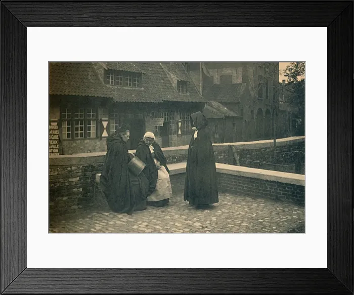 Framed Print : Behind the Gruuthuse. Types of Bruges, c1910 Framed Print : Behind the Gruuthuse. Types of Bruges, c1910