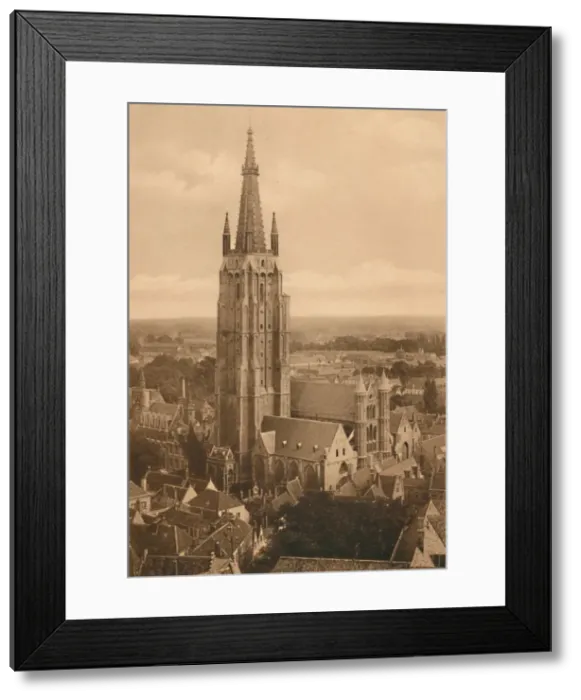 Framed Print : Panorama et Eglise Notre-Dame, c1928 Framed Print : Panorama et Eglise Notre-Dame, c1928