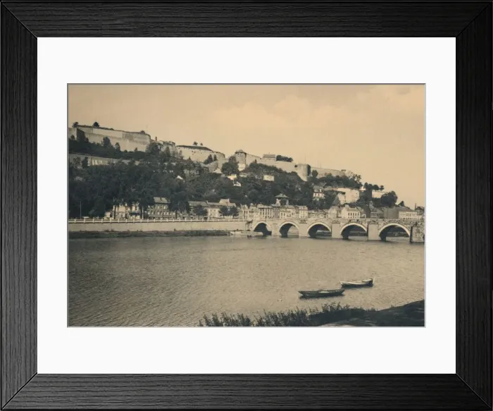 Framed Print : Namur Citadelle et Pont de Jambes, c1900 Framed Print : Namur Citadelle et Pont de Jambes, c1900