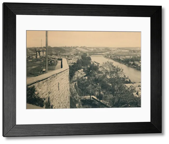 Framed Print : Namur. Tourelle des Guetteurs et Confluent de Sambre et Meuse, c1900 Framed Print : Namur. Tourelle des Guetteurs et Confluent de Sambre et Meuse, c1900