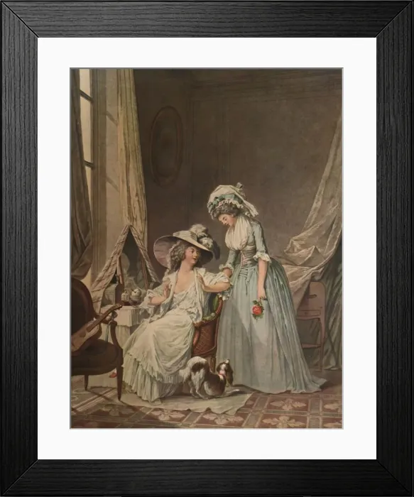 Framed Print : L Aveu Difficile, (Difficult Confession), 1787, (1913). Artist: Jean Francois Janinet Framed Print : L Aveu Difficile, (Difficult Confession), 1787, (1913). Artist: Jean Francois Janinet
