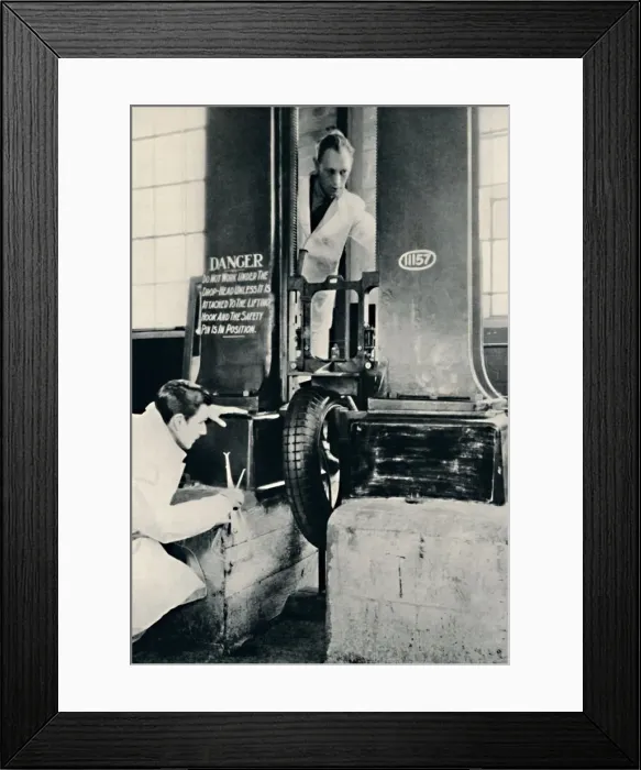 Framed Print : An Impact Test in the Dunlop Test House, 1937 Framed Print : An Impact Test in the Dunlop Test House, 1937