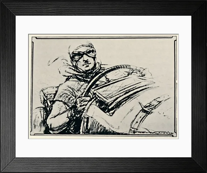 Framed Print : The Memorial Panel to Sir Henry Birkin at Brooklands, 1937. Artist: Gordon Crosby Framed Print : The Memorial Panel to Sir Henry Birkin at Brooklands, 1937. Artist: Gordon Crosby