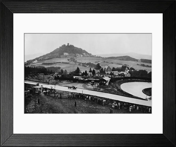 Framed Print : The Nurburg Ring, Eifel Mountains, Germany, 1937