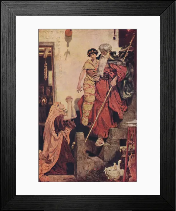 Framed Print : Elijah Restoring the Widows Son, 1868, (1947). Artist: Ford Madox Brown Framed Print : Elijah Restoring the Widows Son, 1868, (1947). Artist: Ford Madox Brown