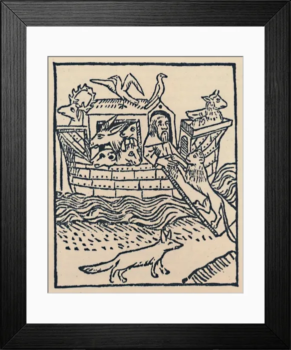 Framed Print : Noahs Ark, 1483, (1947). Artist: William Caxton Framed Print : Noahs Ark, 1483, (1947). Artist: William Caxton