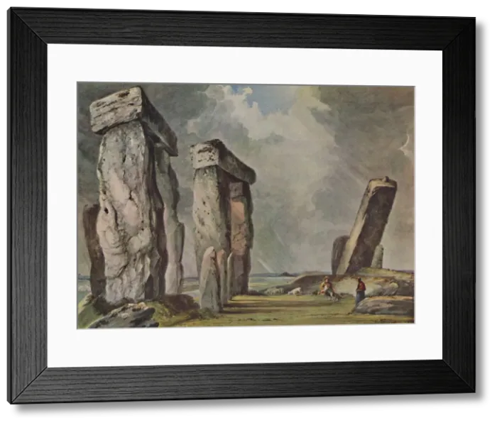 Framed Print : Stonehenge, Wiltshire, c1830, (1946). Artist: James Bridges Framed Print : Stonehenge, Wiltshire, c1830, (1946). Artist: James Bridges
