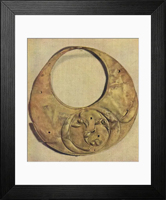 Framed Print : Bronze Crescent from Llyn Cerrig, Anglesea, 1946 Framed Print : Bronze Crescent from Llyn Cerrig, Anglesea, 1946