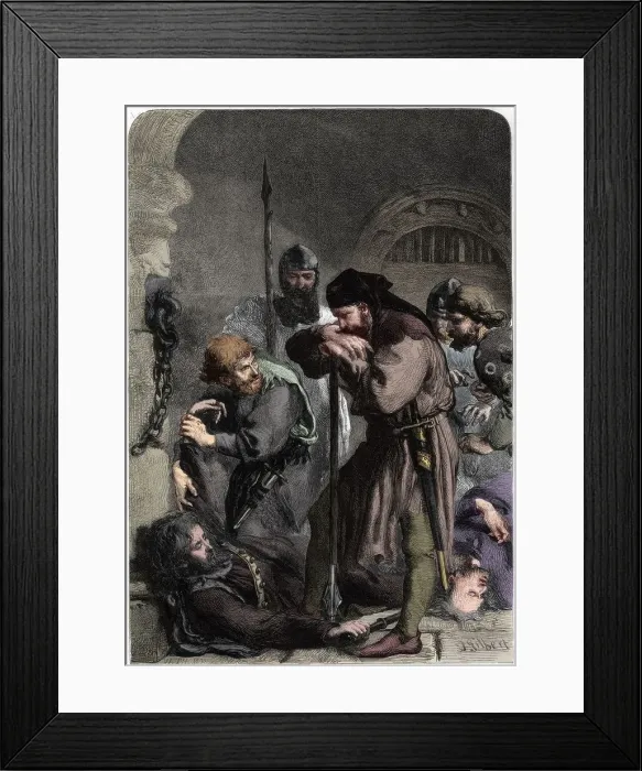 Framed Print : Death of Richard II, 1861. Artist: W Thomas Framed Print : Death of Richard II, 1861. Artist: W Thomas