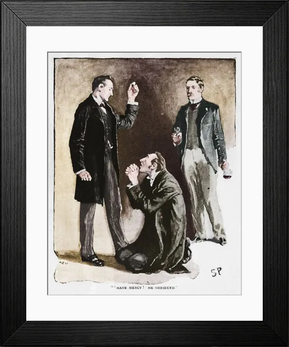 Framed Print : Have Mercy! He Shrieked, 1892. Artist: Sidney E Paget Framed Print : Have Mercy! He Shrieked, 1892. Artist: Sidney E Paget