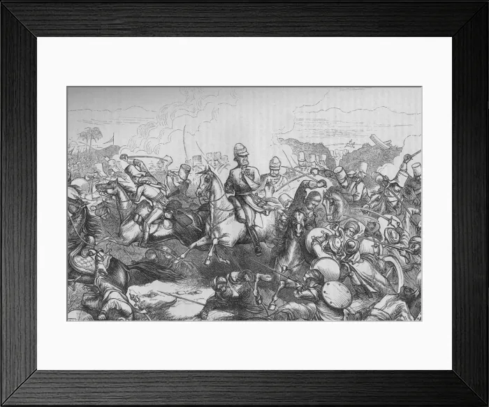 Framed Print : Thackwell at Sobraon, c1880. Artist: T. S. S Framed Print : Thackwell at Sobraon, c1880. Artist: T. S. S